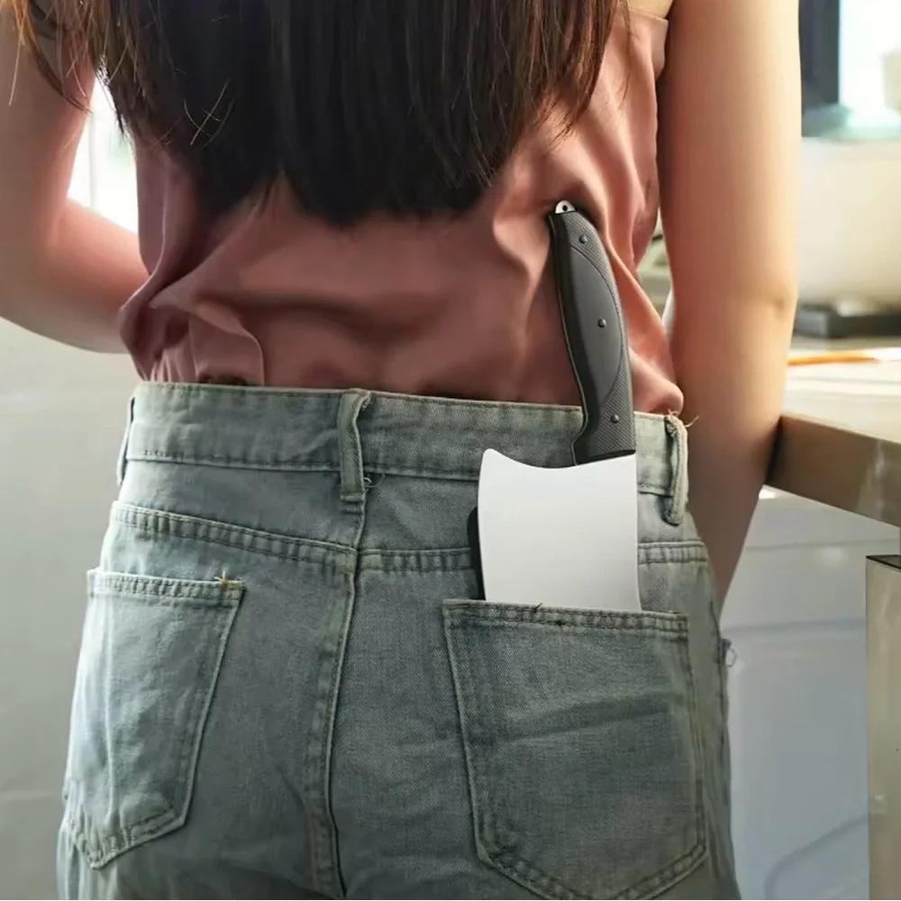 Gray Cleaver-Shaped Phone Case